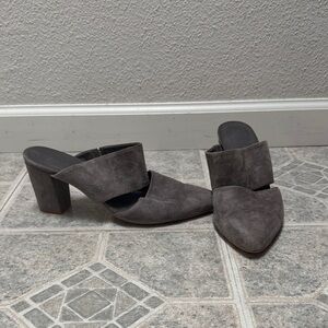 Able Charcoal Suede Women's Mules